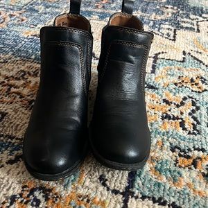 Leather slip on booties